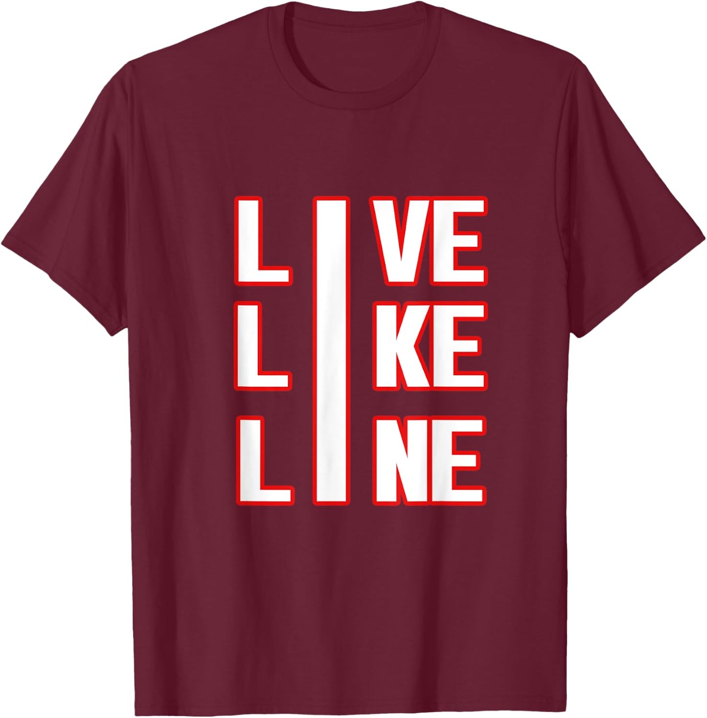Live Like Line Volleyball shirt 2 T-Shirt - T-Shirt | Maroon