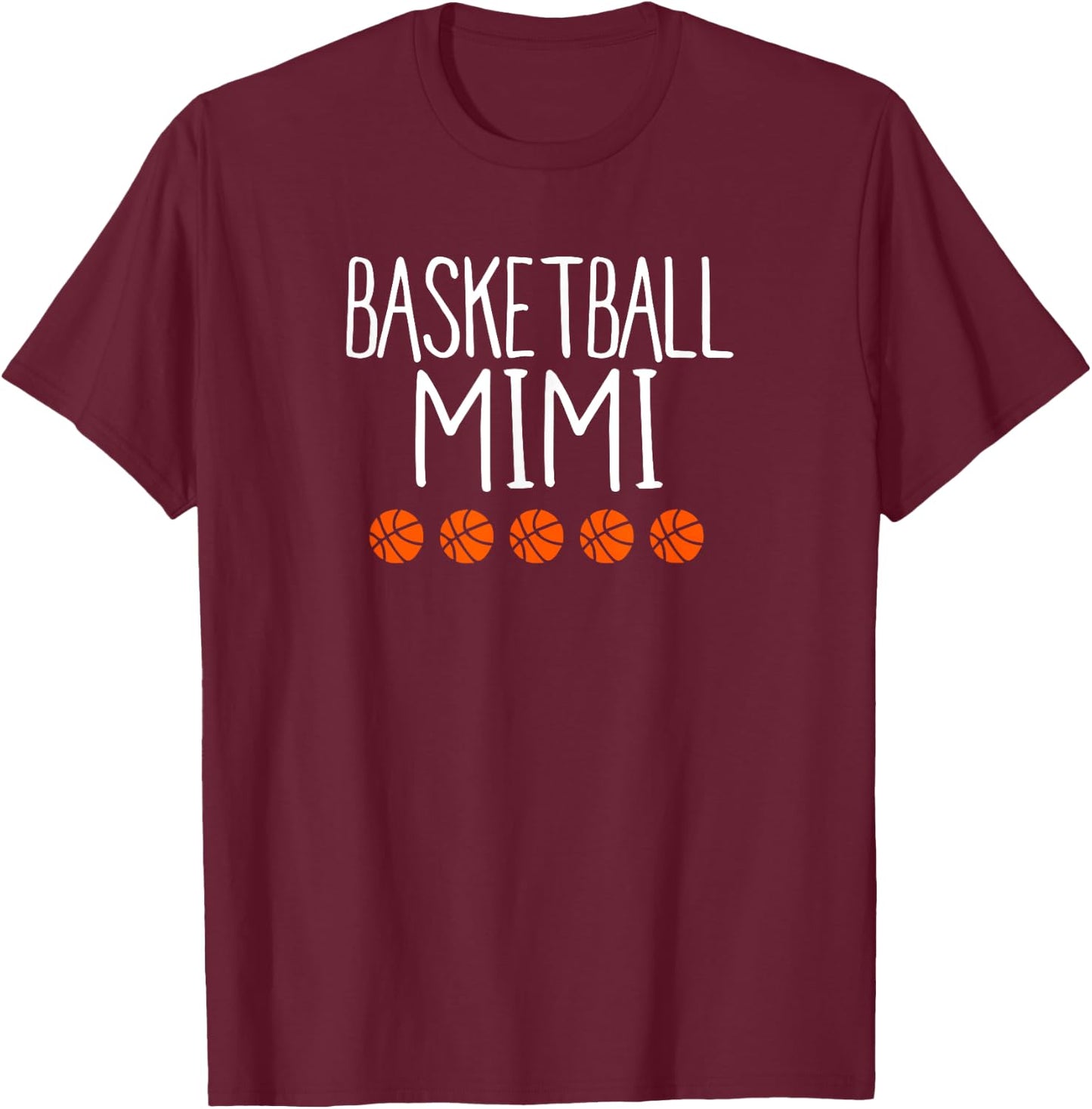 Cute Basketball Mimi Shirt Sports Shirt T-Shirt - T-Shirt | Maroon