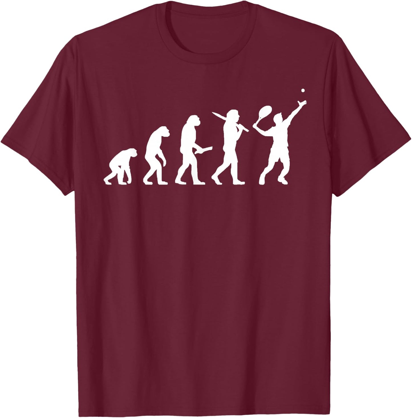Funny Tennis Shirt - Evolution of a Tennis Star Gift T-Shirt - T-Shirt | Maroon