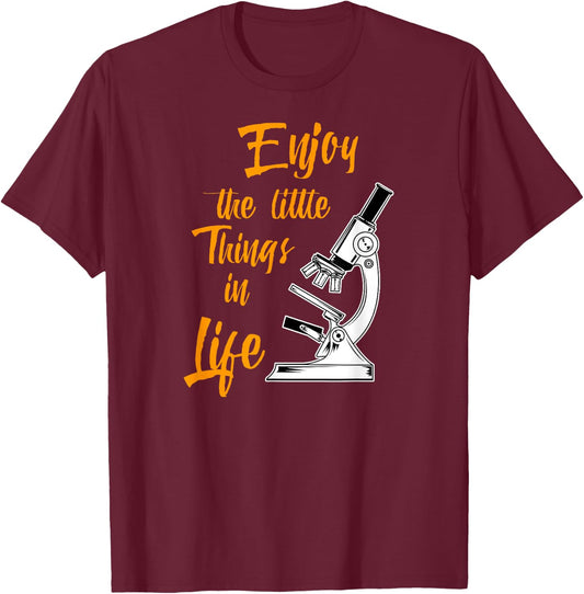 Biologist Microscope Laboratory - Funny Biology Pun T-Shirt - T-Shirt | Maroon