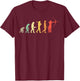 Retro Archery Evolution Gift Archers T-Shirt - T-Shirt | Maroon