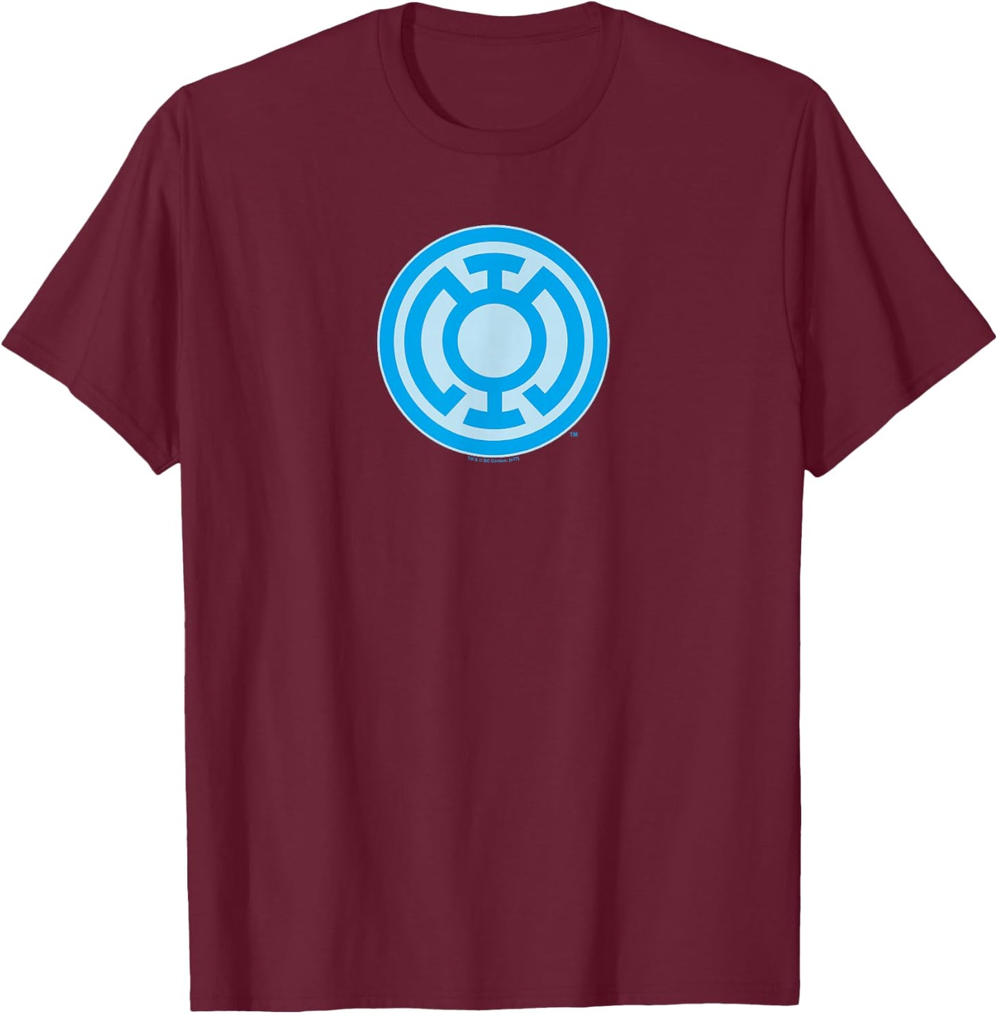 Green Lantern Blue Symbol T-Shirt - T-Shirt | Maroon