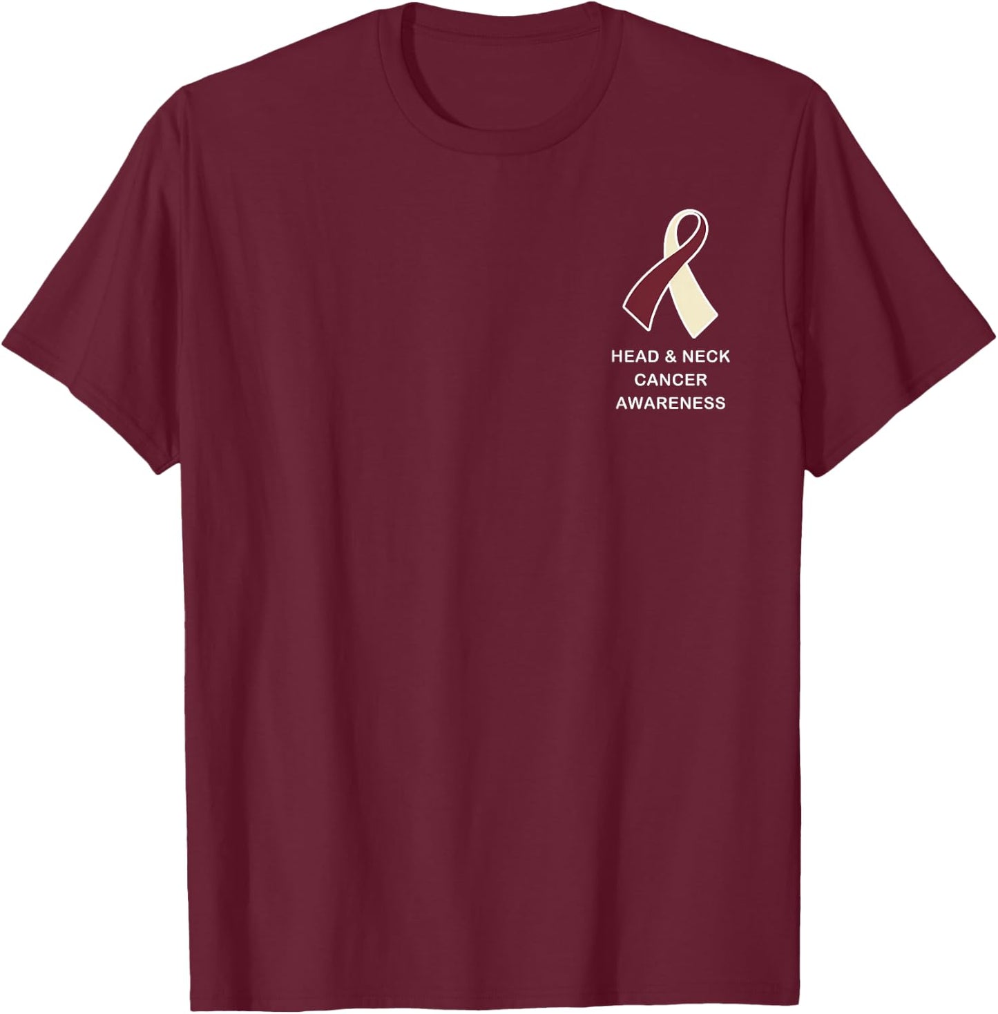 Head and Neck Cancer Shirts Head and Neck Cancer Ribbon T-Shirt - T-Shirt | Maroon