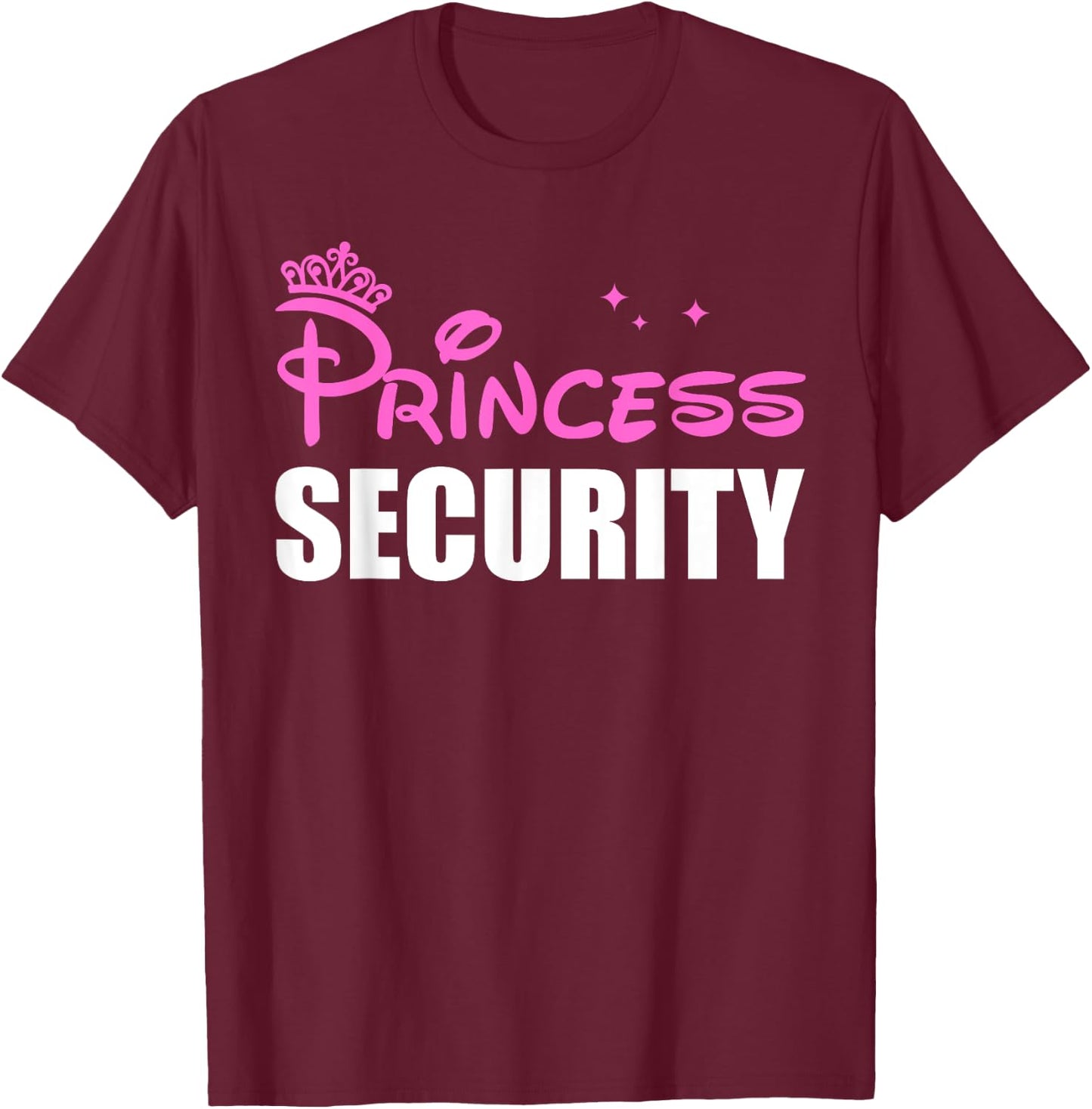 Princess Security Halloween Costume, Cute Princess Girls T-Shirt - T-Shirt | Maroon