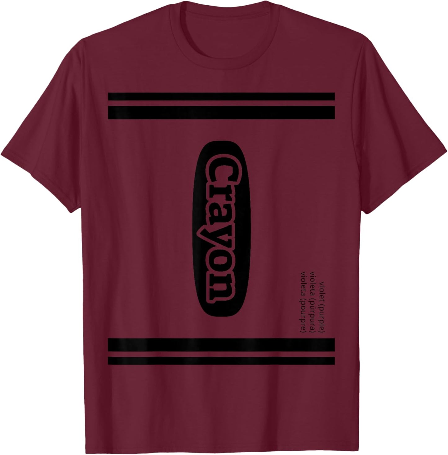Crayon Violet (Purple) Group Costume T-Shirt - T-Shirt | Maroon