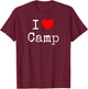 I Love Camp T-Shirt - T-Shirt | Maroon