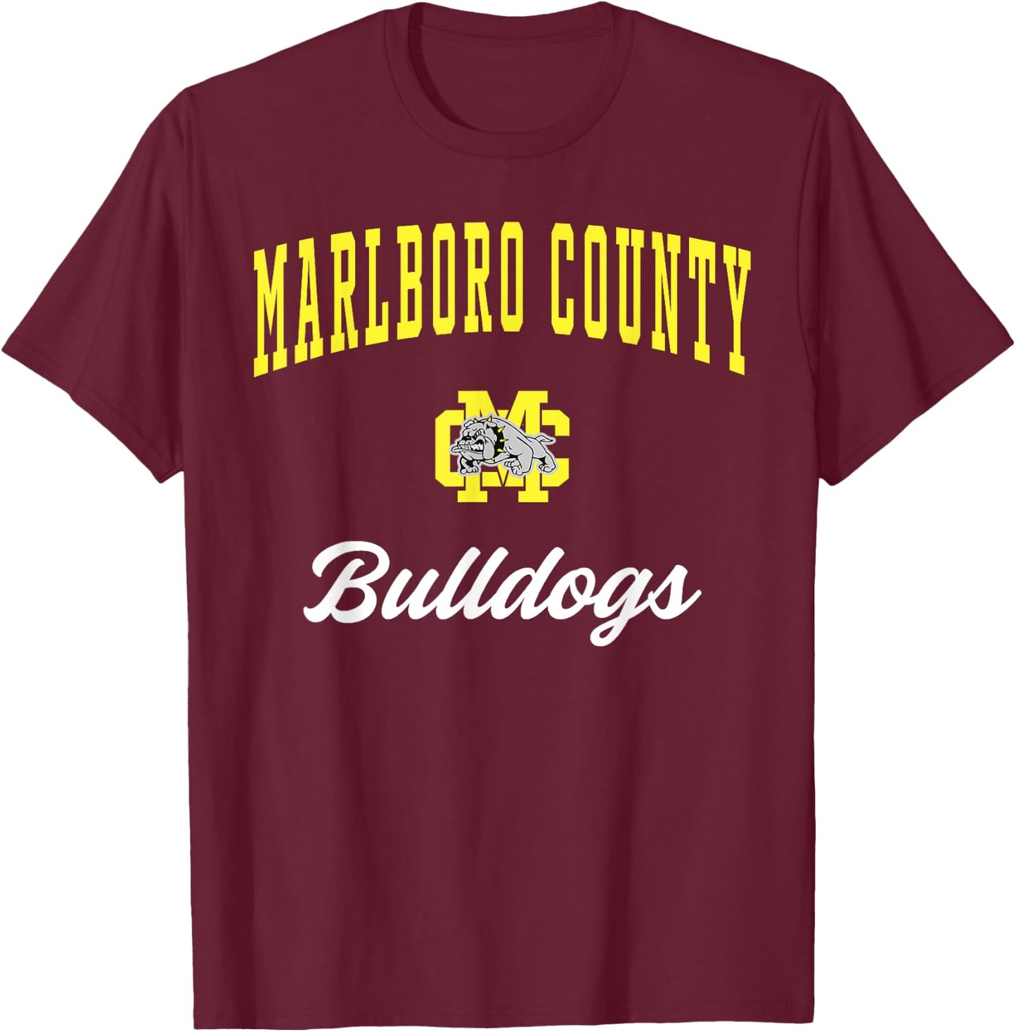 Marlboro County High School Bulldogs T-Shirt - T-Shirt | Maroon