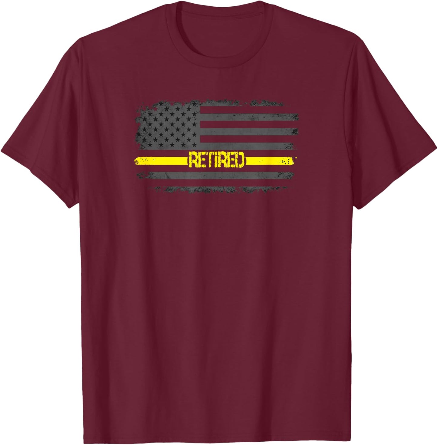 Thin Gold Line Dispatcher Retirement Retired 911 Dispatcher T-Shirt - T-Shirt | Maroon