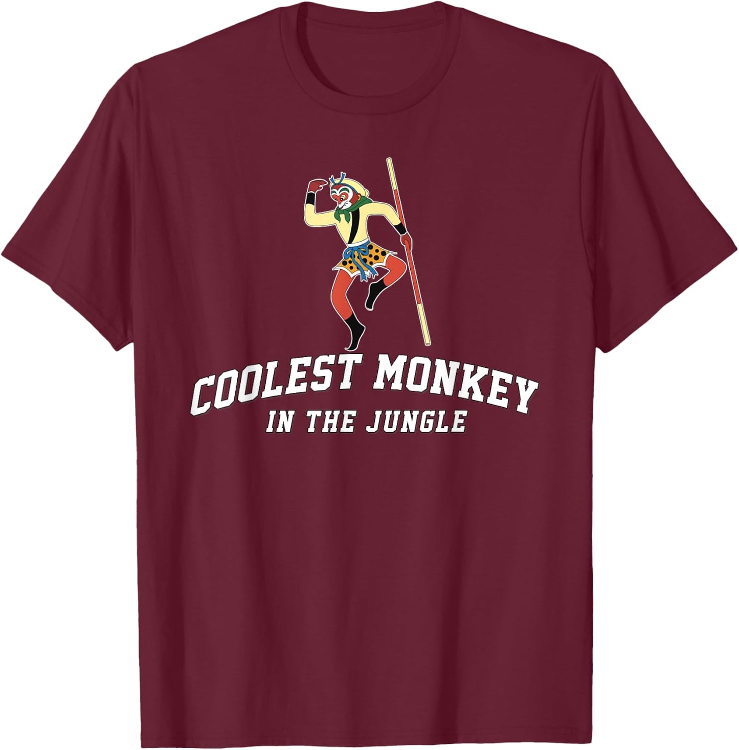 Sun Wukong for the Coolest Monkey in the Jungle T-Shirt - T-Shirt | Maroon