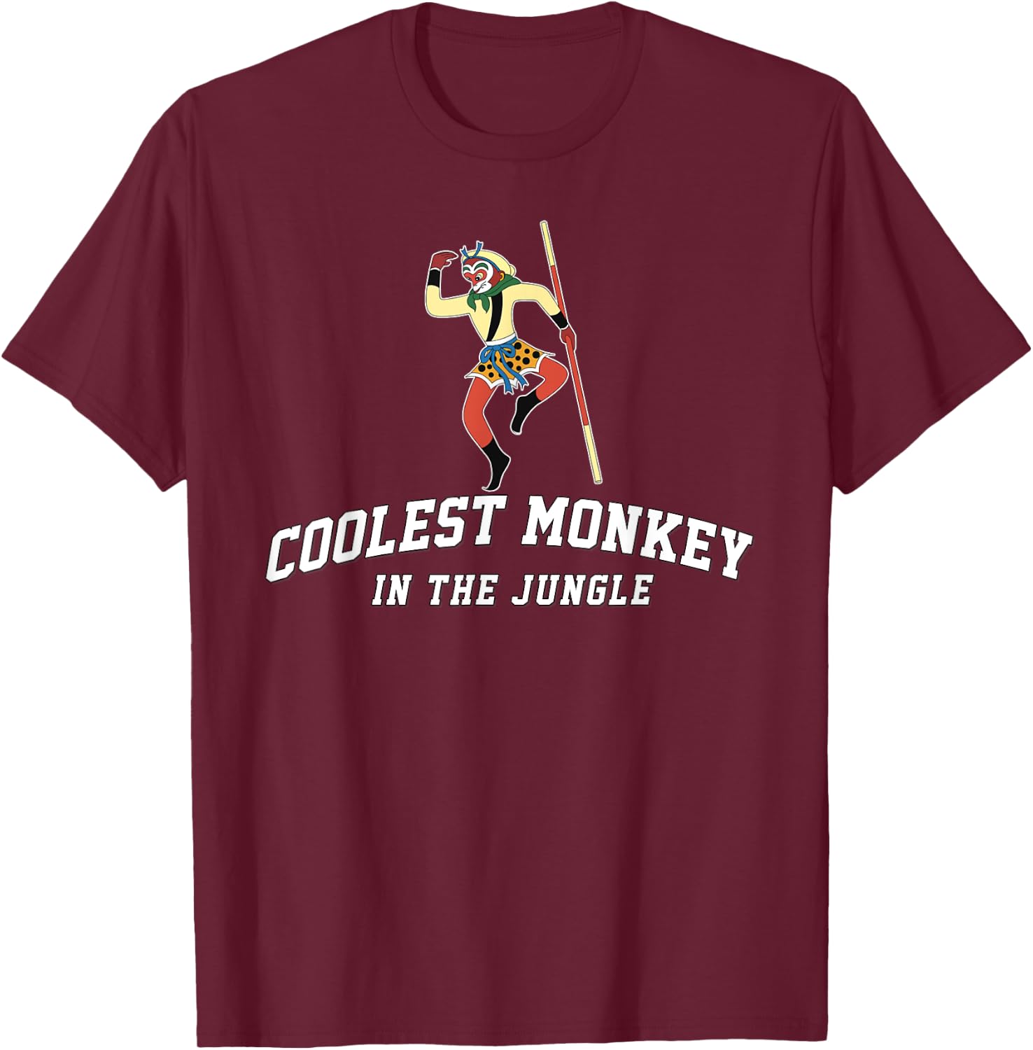 Sun Wukong for the Coolest Monkey in the Jungle T-Shirt - T-Shirt | Maroon