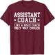 Assistant Coach Funny Sports Coaching Gift T-Shirt - T-Shirt | Maroon