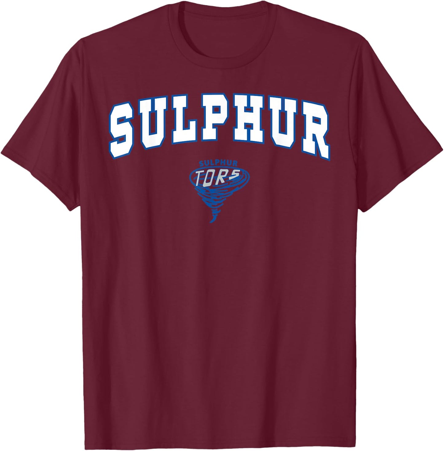 Sulphur High School Golden Tornadoes C2 T-Shirt - T-Shirt | Maroon