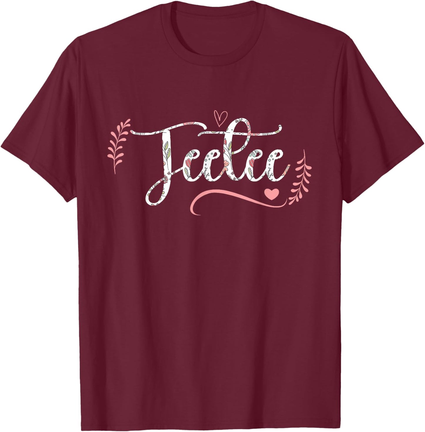 Teetee Floral Grandma Christmas Mother's Day Grandparents T-Shirt - T-Shirt | Maroon