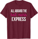 All Aboard the Hot Mess Express Funny Gym T-Shirt - T-Shirt | Maroon