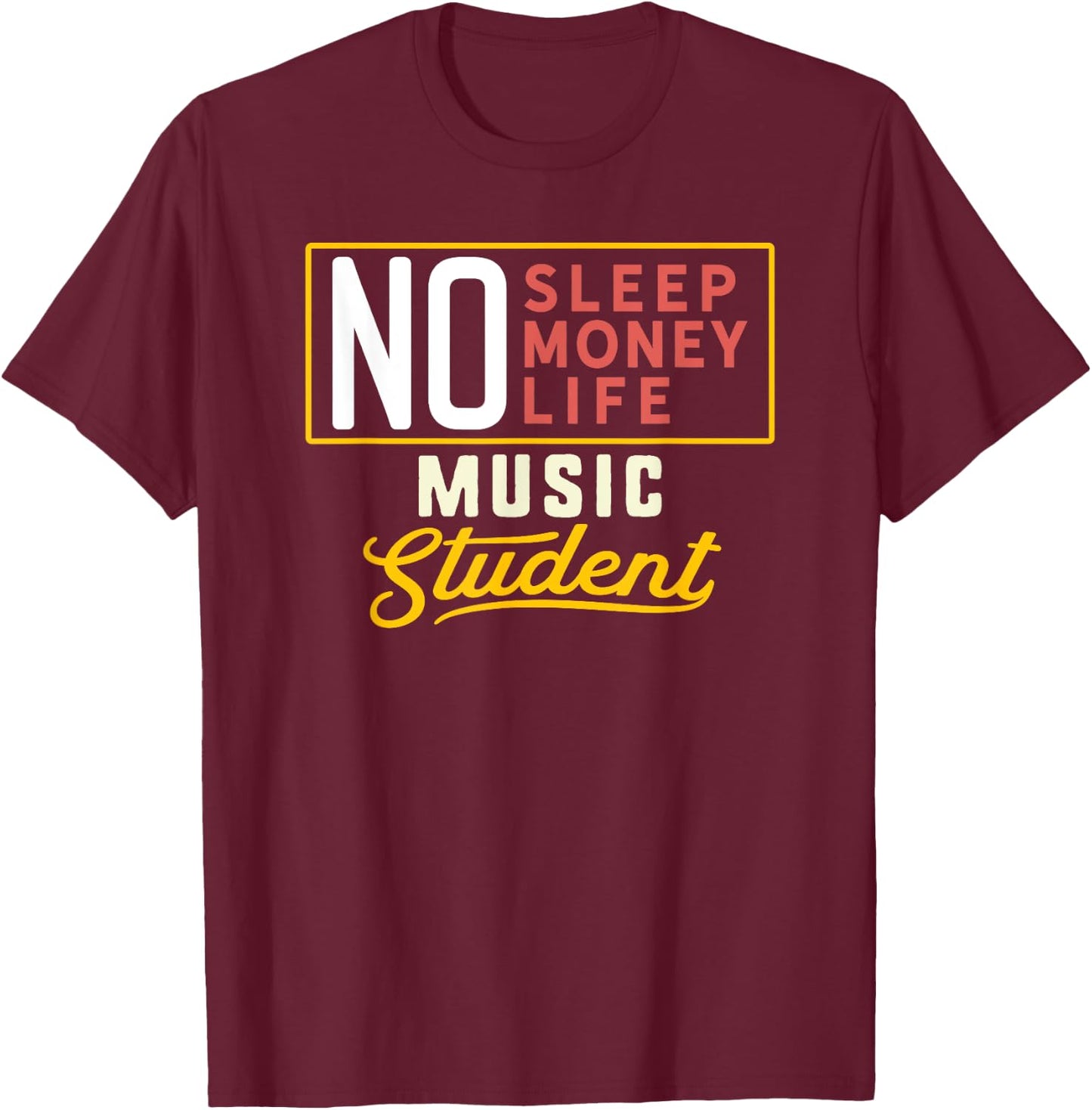 Funny Music Major Student Shirt Graduation Gift College T-Shirt - T-Shirt | Maroon