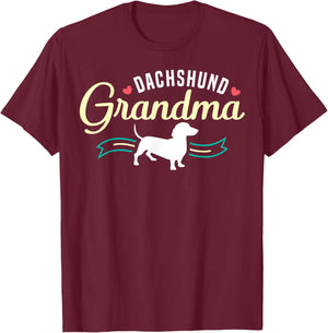 Dachshund Dog Dachshund Grandma Women T-Shirt - T-Shirt | Maroon