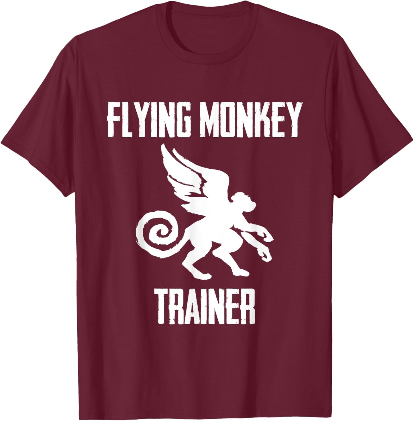 Flying Monkey Trainer Cute Monkies Animal Lover T-Shirt - T-Shirt | Maroon