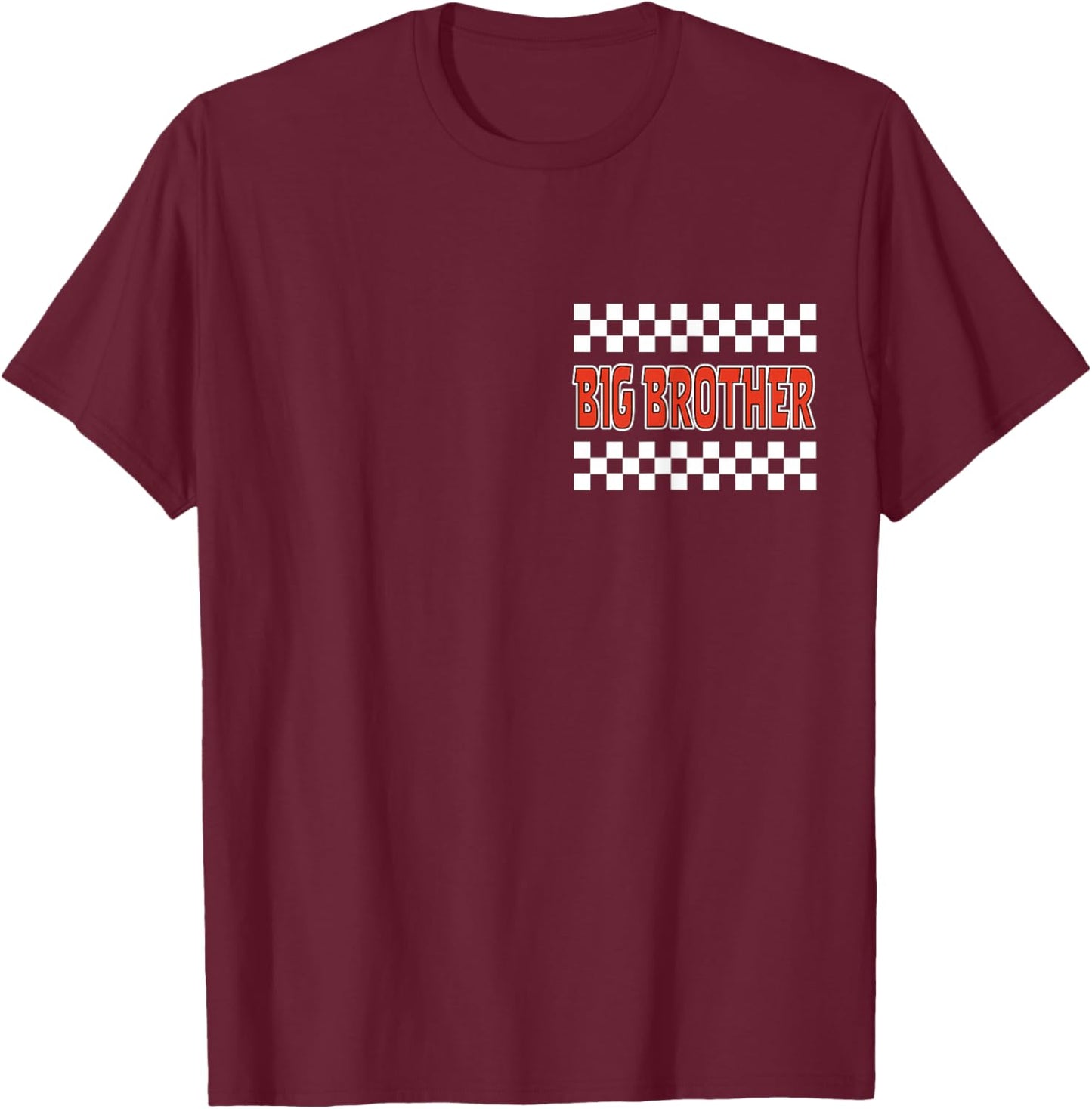 Big Brother Pit Crew Family Racing Birthday Race Car T-Shirt - T-Shirt | Maroon