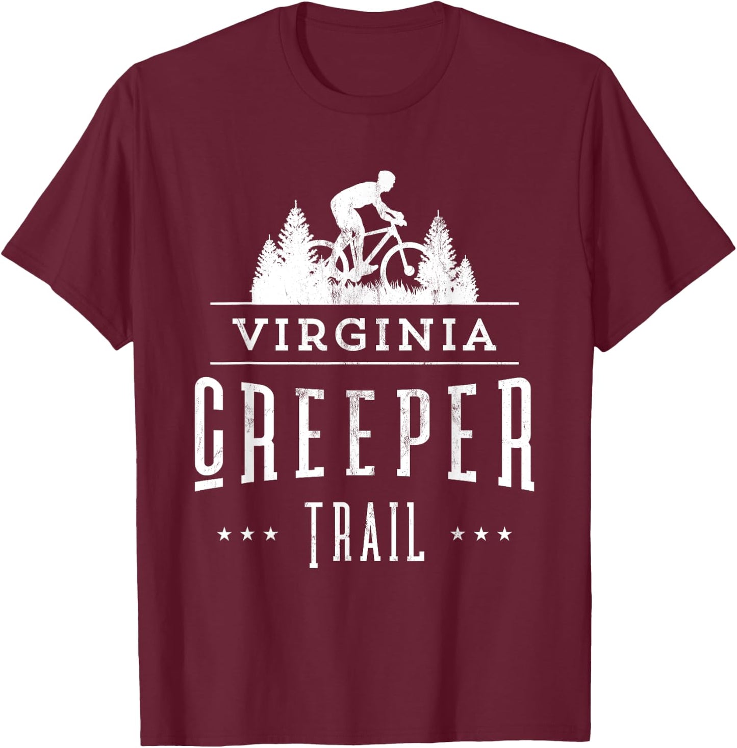 Virginia Creeper Trail T-Shirt - T-Shirt | Maroon