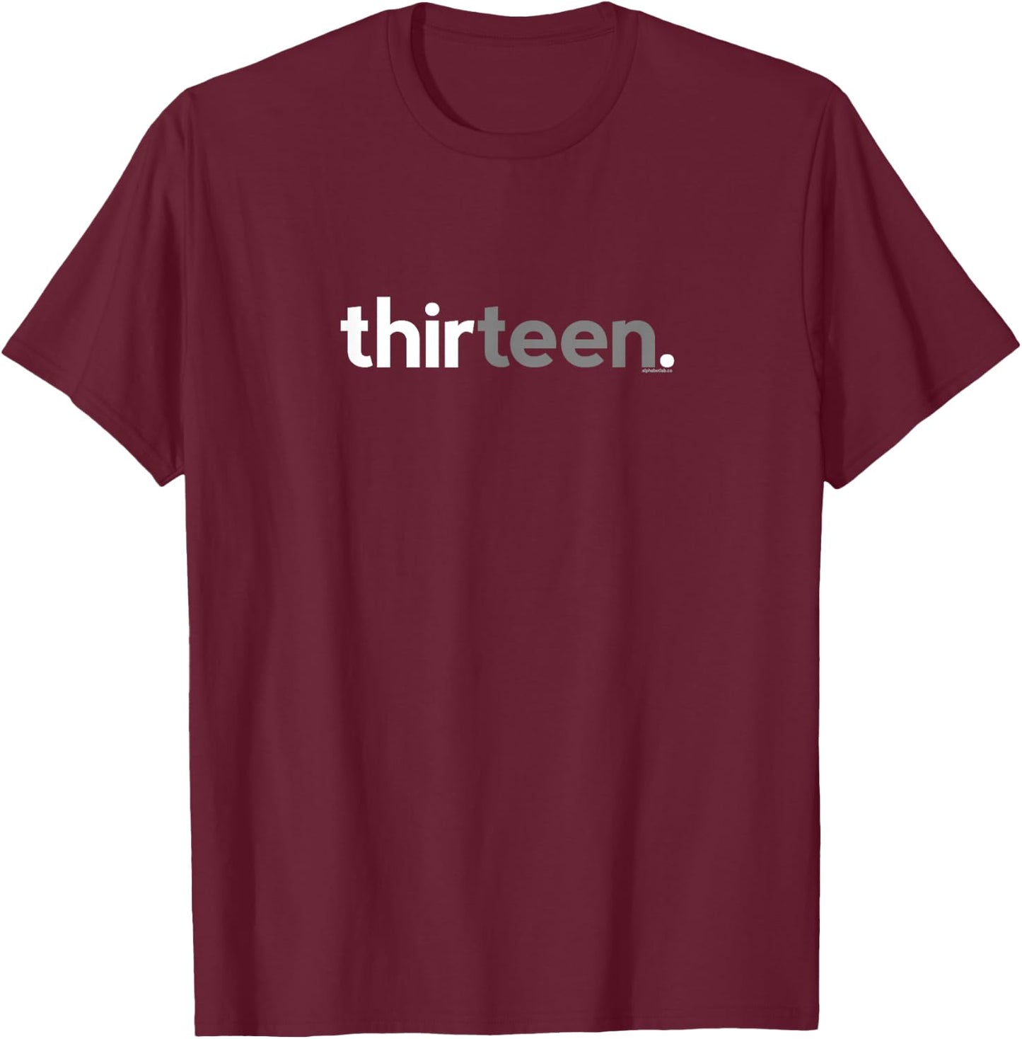 13th Birthday for Boys Thirteen Him Age 13 Year Party Teen T-Shirt - T-Shirt | Maroon