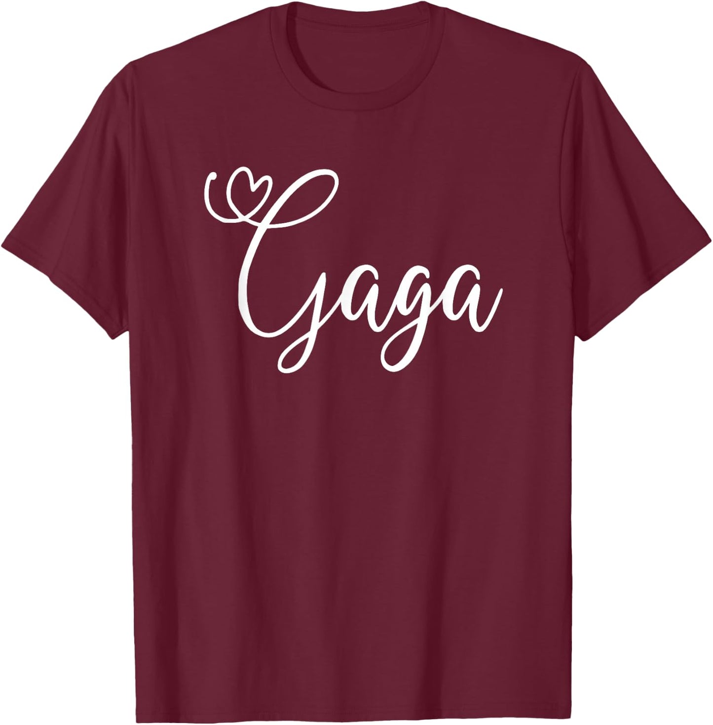 Gaga Cute Heart Grandma T-Shirt - T-Shirt | Maroon
