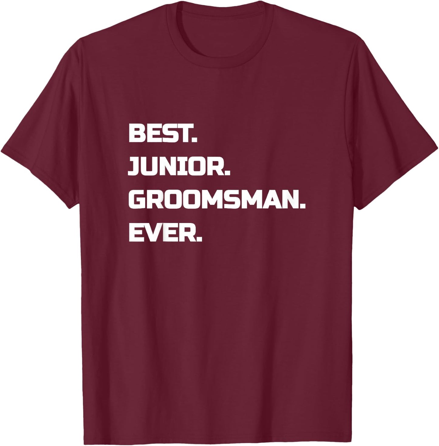 Best Junior Groomsman Kids Boys T-Shirt - T-Shirt | Maroon