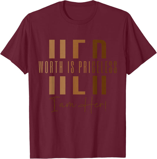 African Melanin Queen Girls & Melanated Black Pride T-Shirt - T-Shirt | Maroon