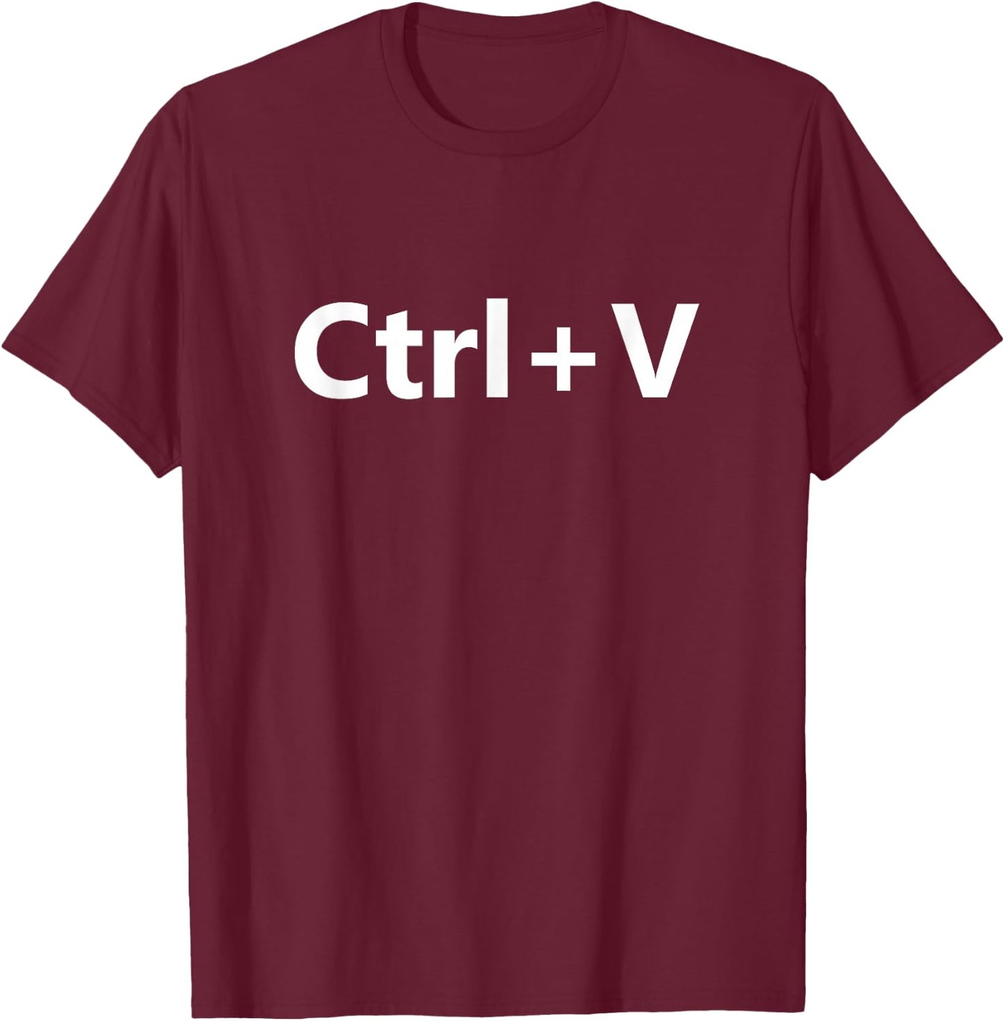Ctrl V Family Matching Copy Paste T-Shirt - T-Shirt | Maroon