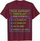 Funny Tech Support Checklist , Sysadmin Gift T Shirt T-Shirt - T-Shirt | Maroon