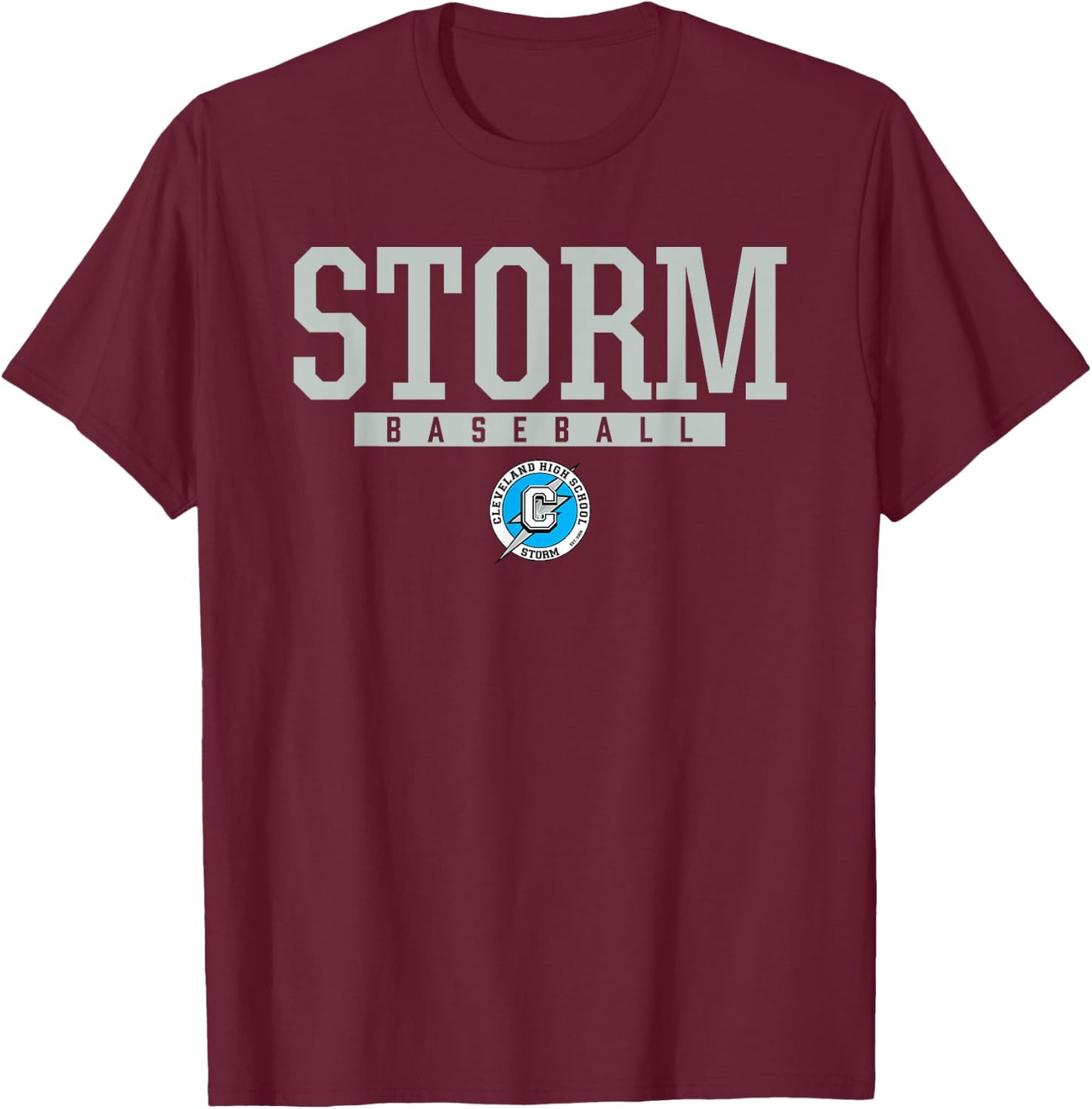 Cleveland Storm Logo Baseball HS T-Shirt - T-Shirt | Maroon