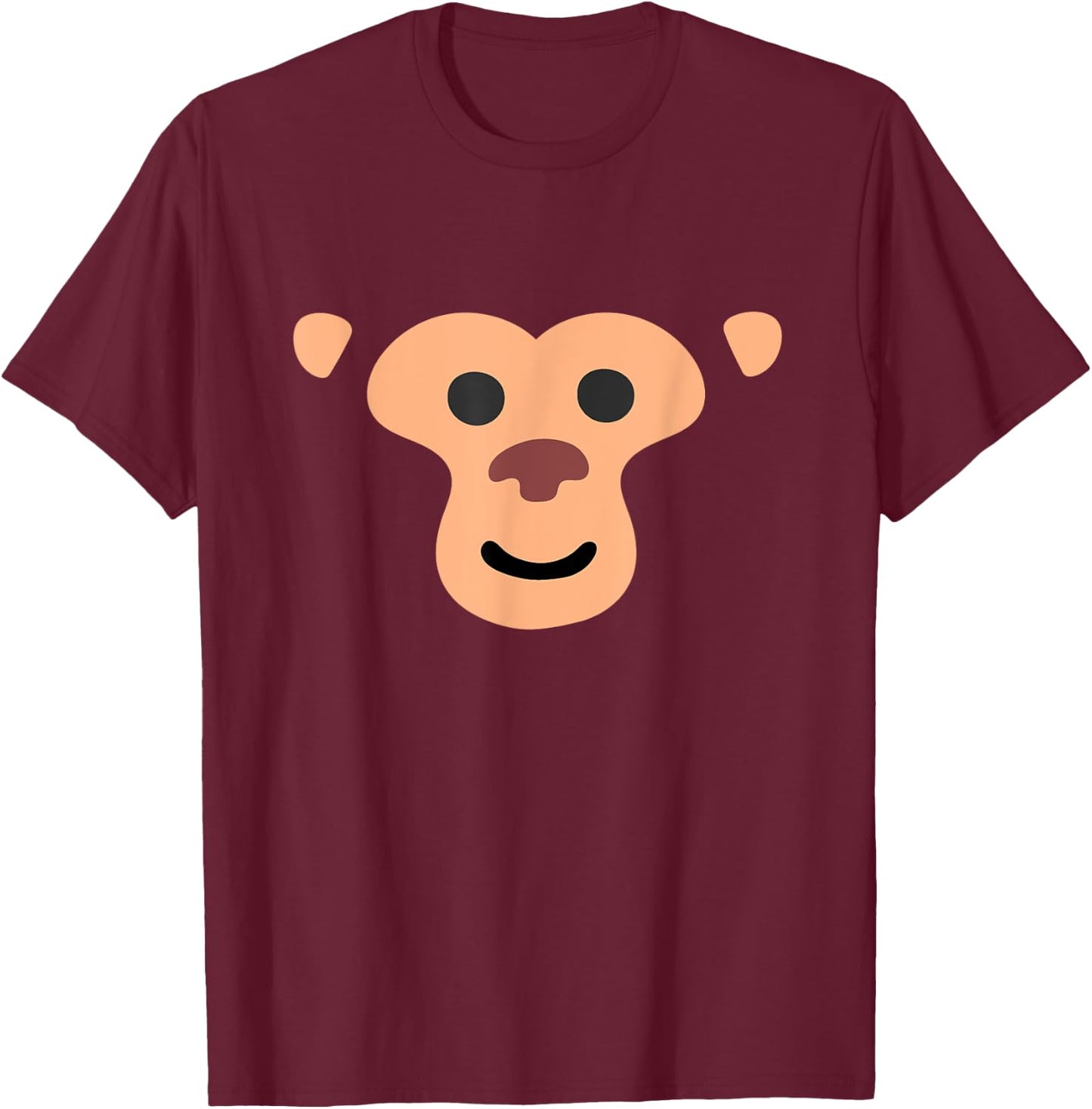 Cute Monkey Face Awesome Halloween Costume Gift T-Shirt - T-Shirt | Maroon