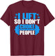 I Lift So I Don't Choke People Graphic Body Builder T-Shirt - T-Shirt | Maroon