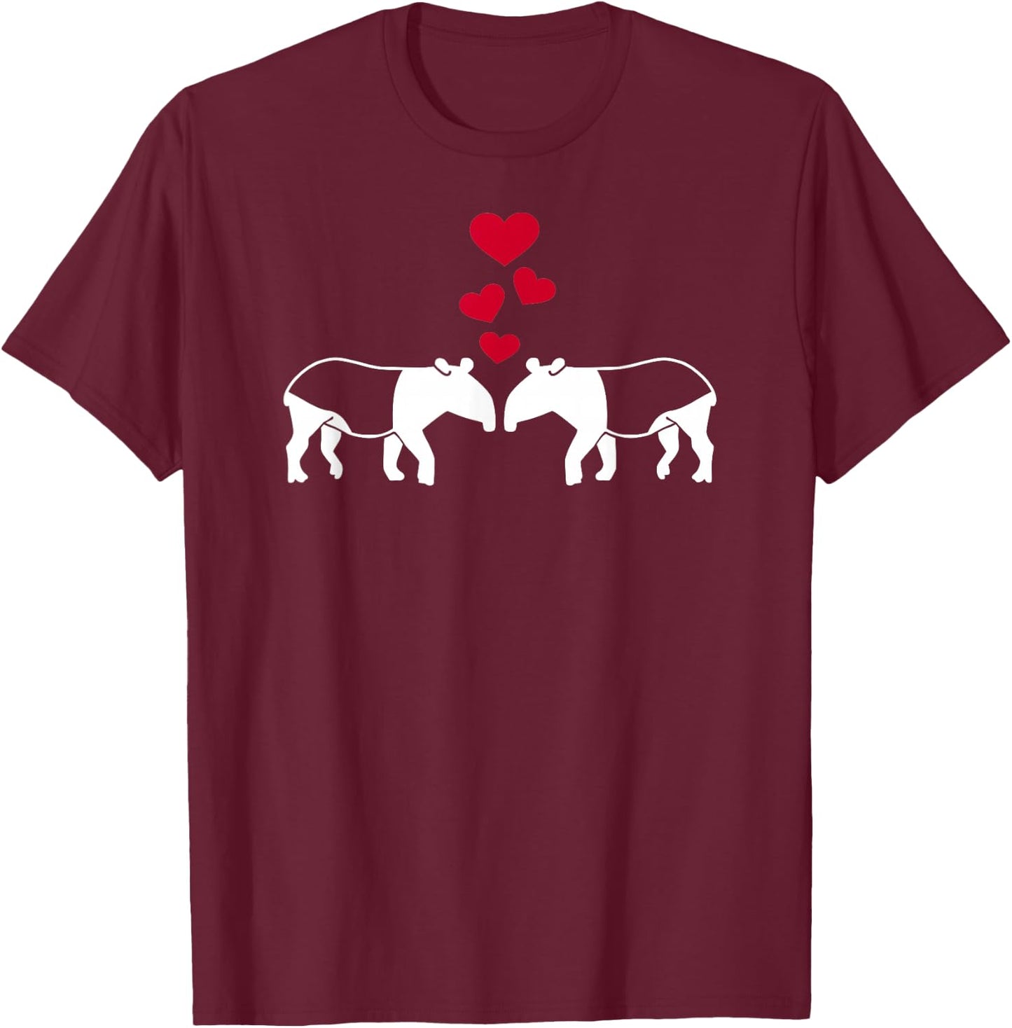 Tapir in love T-Shirt - T-Shirt | Maroon