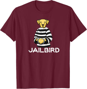 Funny Pet Puppy Dog Lovers Bad Jailbird Puppy T-Shirt - T-Shirt | Maroon