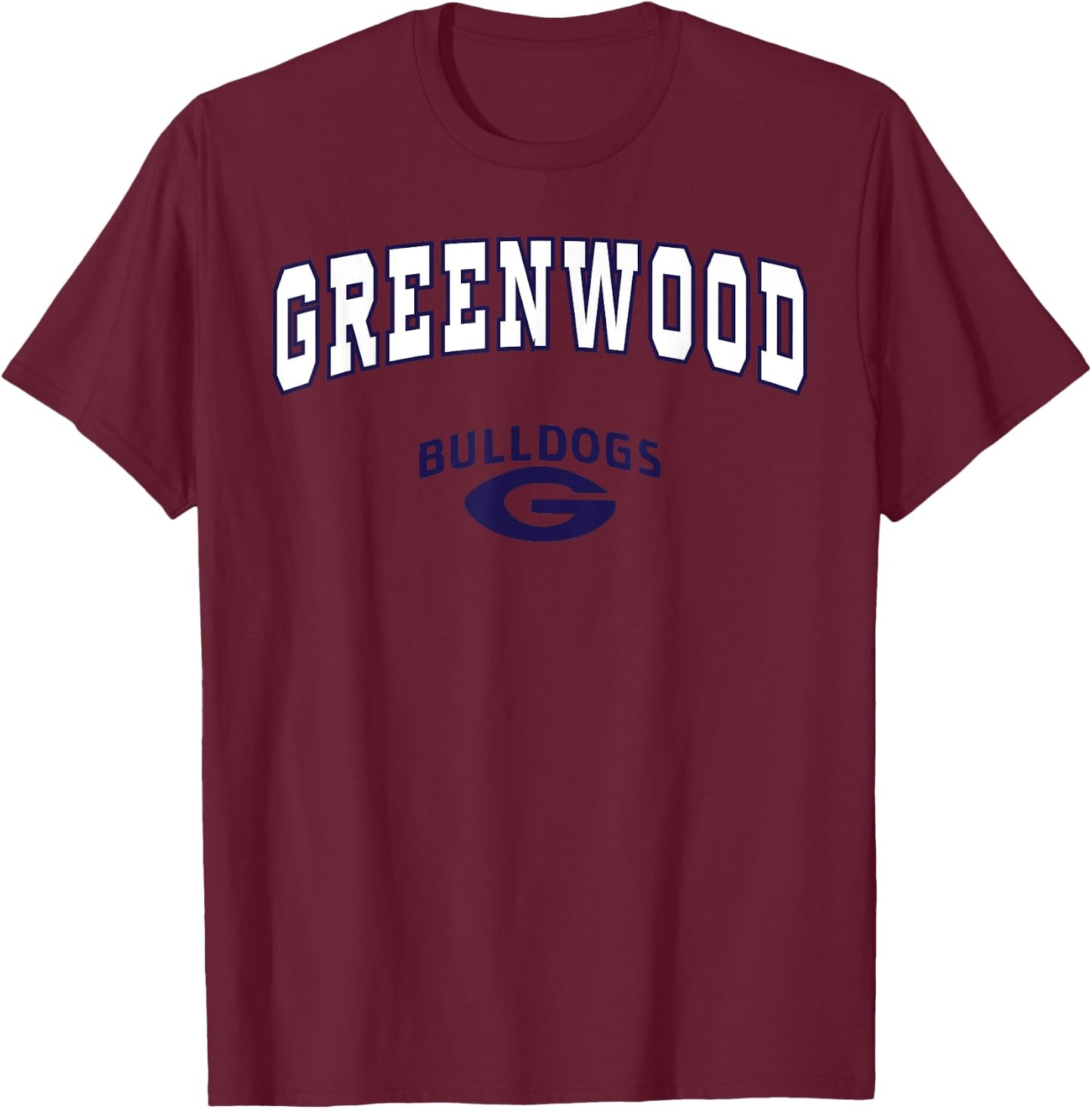 Greenwood High School Bulldogs C2 T-Shirt - T-Shirt | Maroon