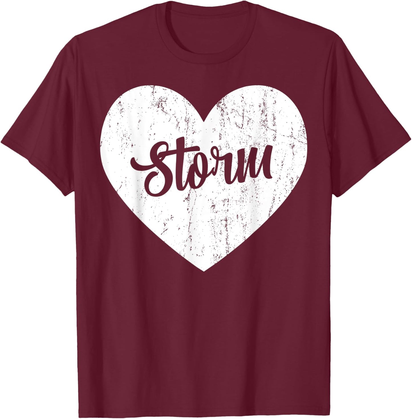 Storm School Sports Fan Team Spirit Mascot Heart Gift T-Shirt - T-Shirt | Maroon