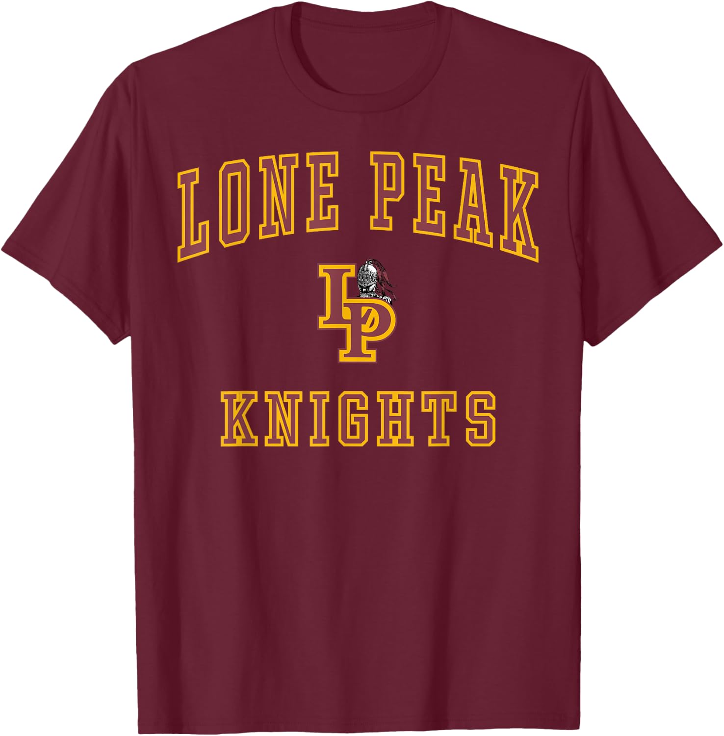 Lone Peak High School Knights C1 T-Shirt - T-Shirt | Maroon