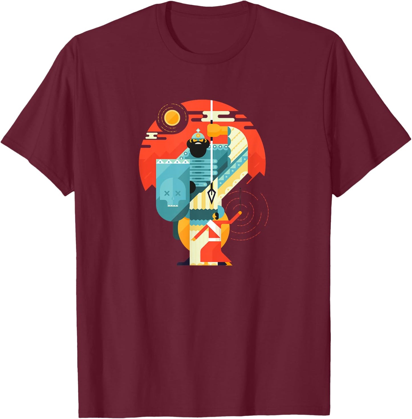 Epic David And Goliath Christian Bible - Graphic T-Shirt - T-Shirt | Maroon