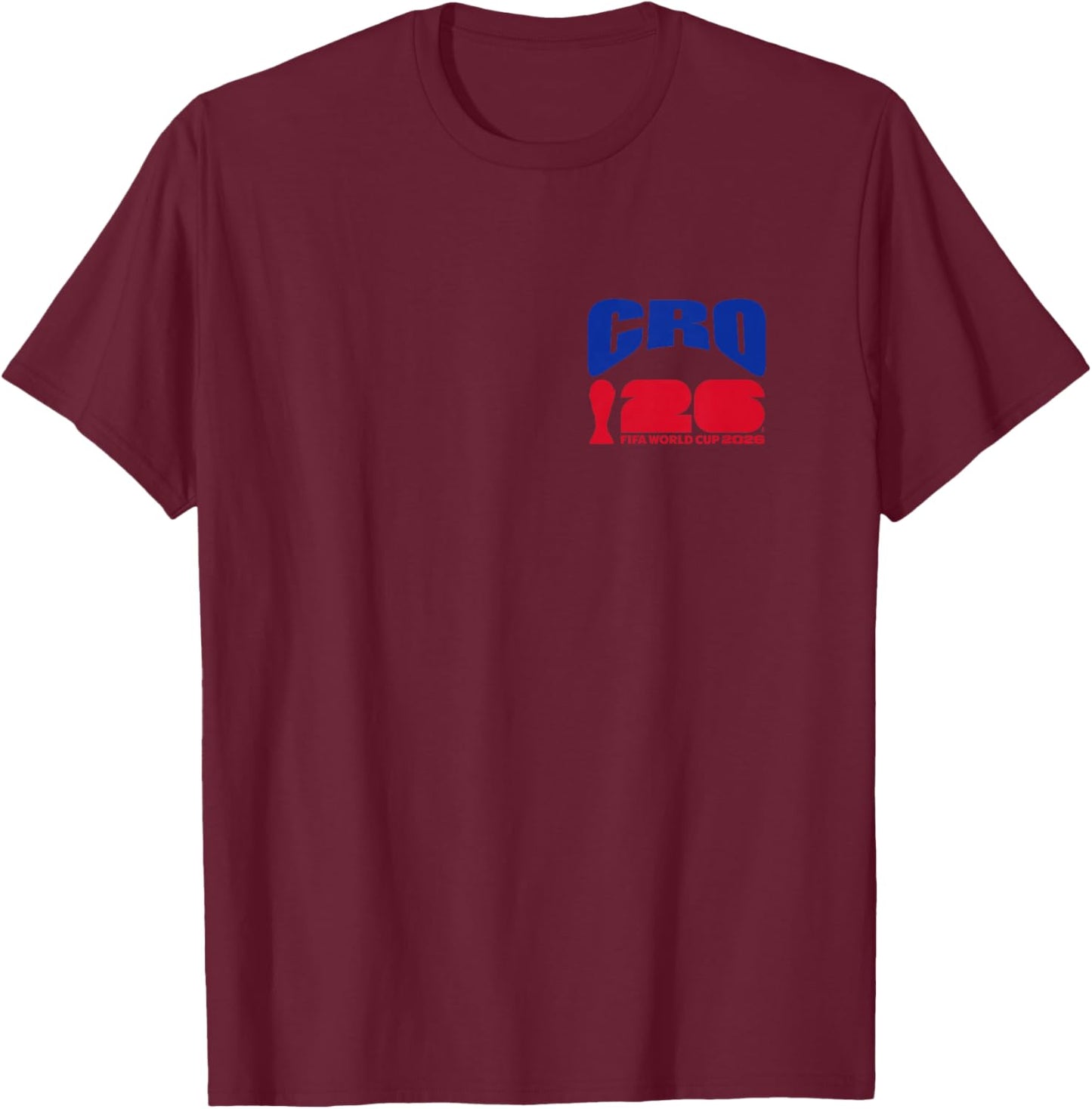 Kids FIFA World CUP26 Croatia Ball in Goal T-Shirt - T-Shirt | Maroon