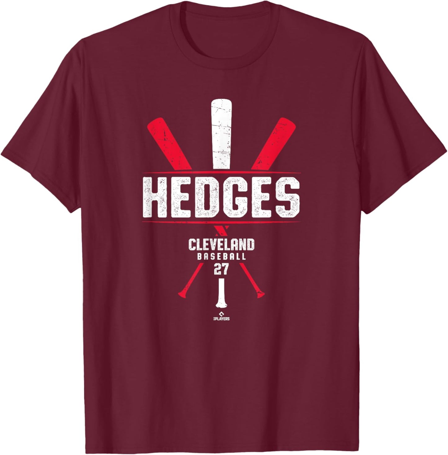 Vintage Baseball Bat Gameday Austin Hedges Cleveland T-Shirt - T-Shirt | Maroon