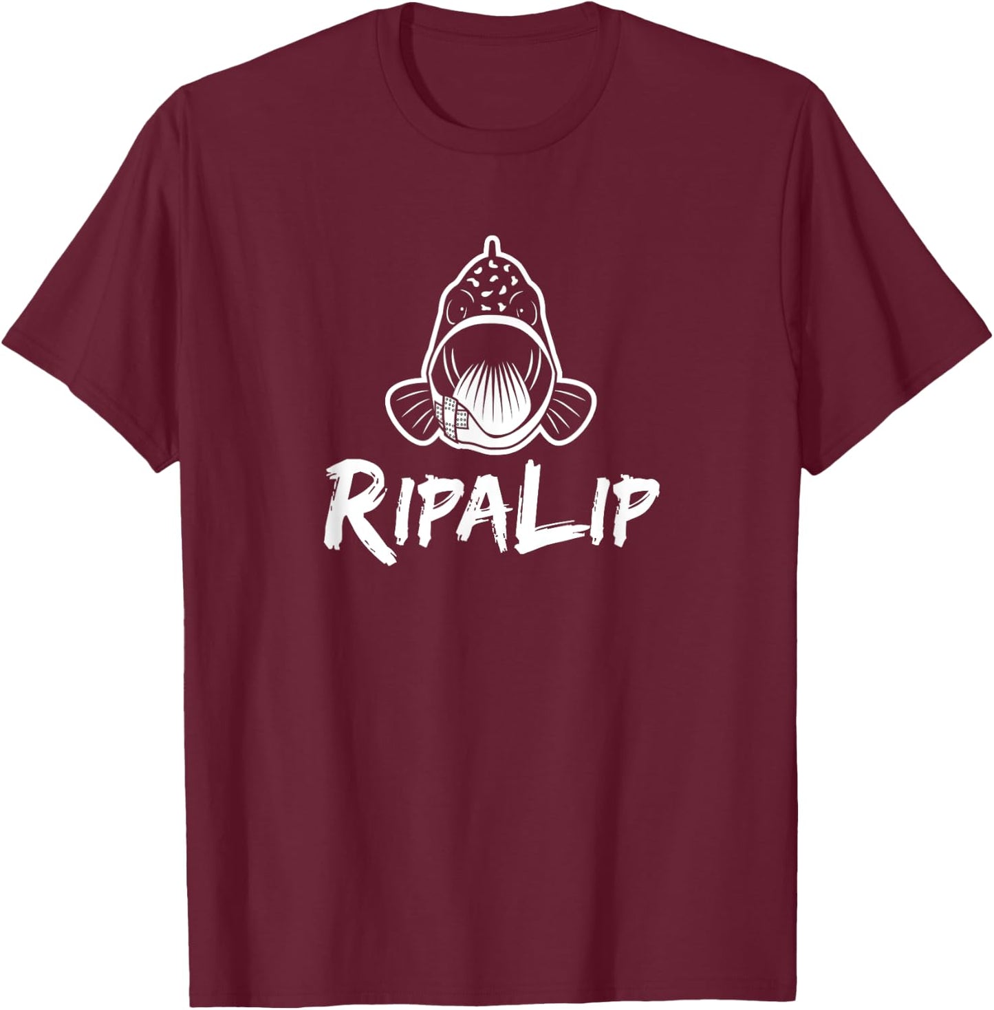 RipaLip Crappie fishing T-Shirt - T-Shirt | Maroon
