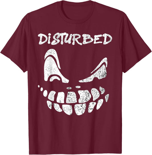 Disturbed Scary Face T-Shirt - T-Shirt | Maroon