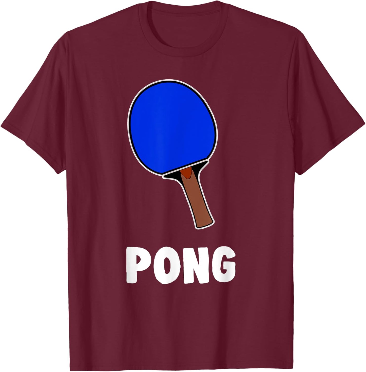Couple Matching Halloween Costumes Pong Table Tennis T-Shirt - T-Shirt | Maroon