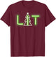 CHRISTMAS IS LIT Neon Green Party Funny Xmas T Shirt T-Shirt - T-Shirt | Maroon