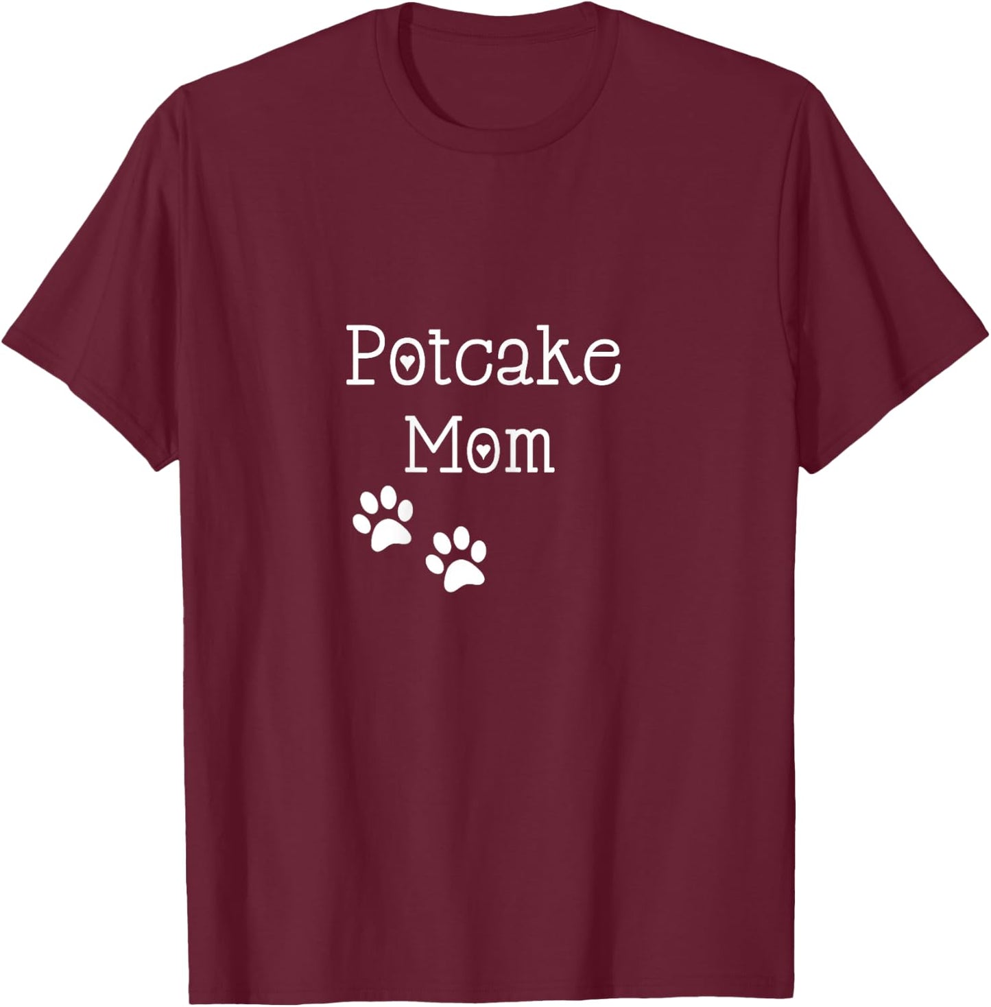 Potcake Dog Mom T Shirt T-Shirt - T-Shirt | Maroon