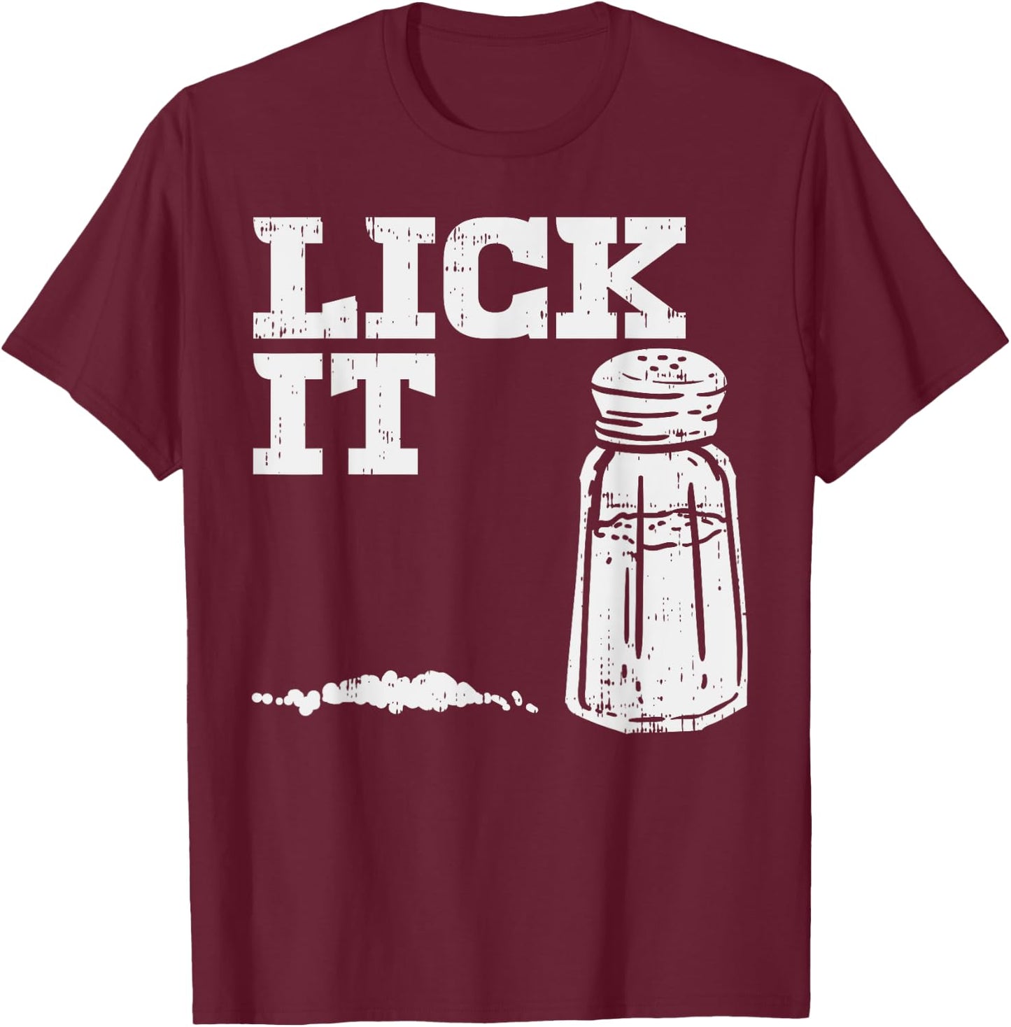 Lick It Salt Matching Group Cinco De Mayo Drinking Team T-Shirt - T-Shirt | Maroon