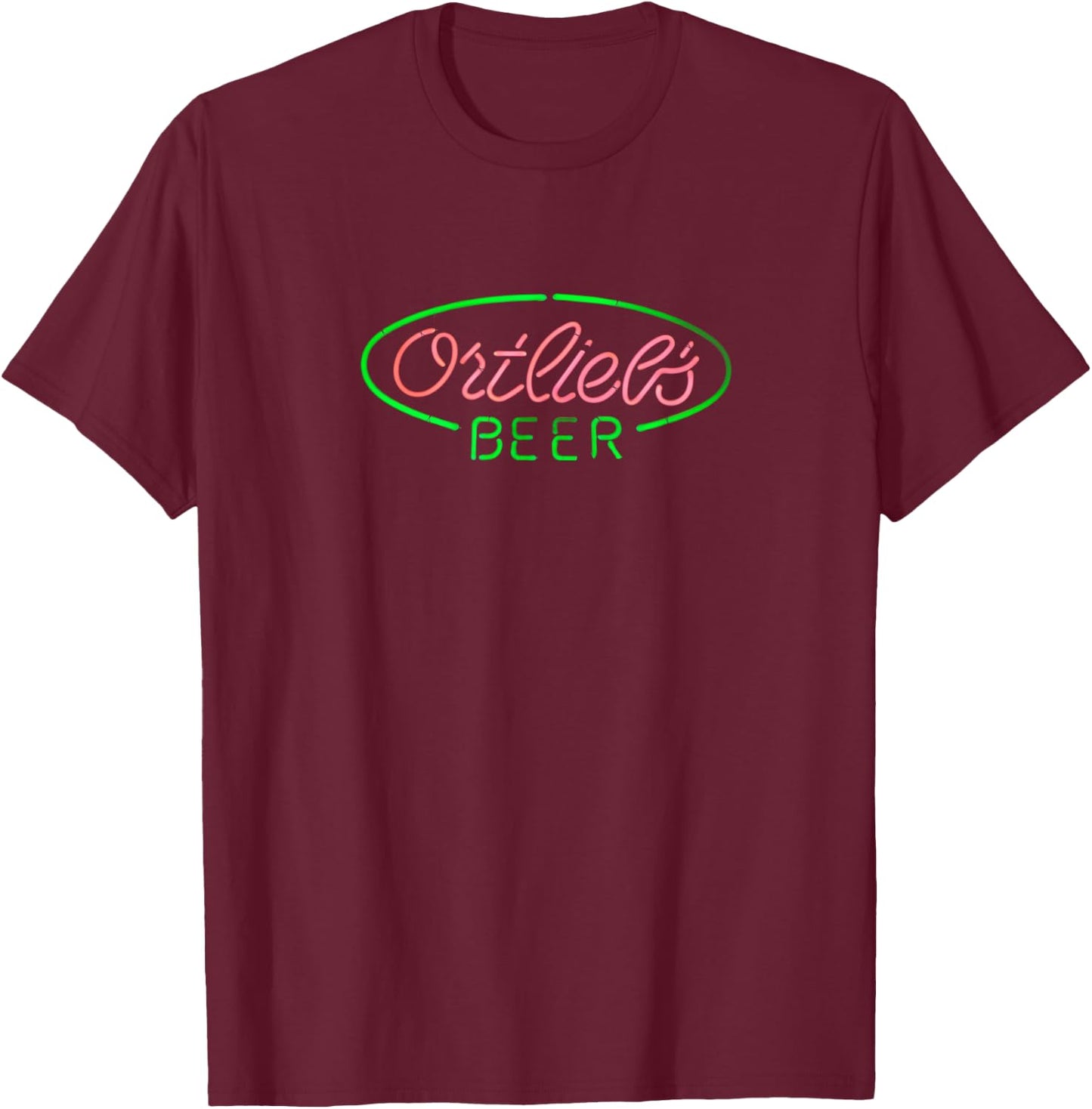 Ortlieb's Beer T-Shirt - T-Shirt | Maroon