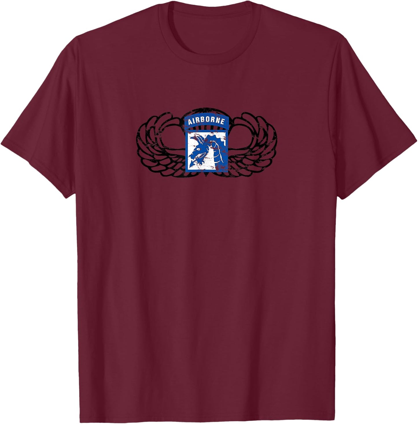 18th Airborne Corps Jumpwings T-Shirt - T-Shirt | Maroon