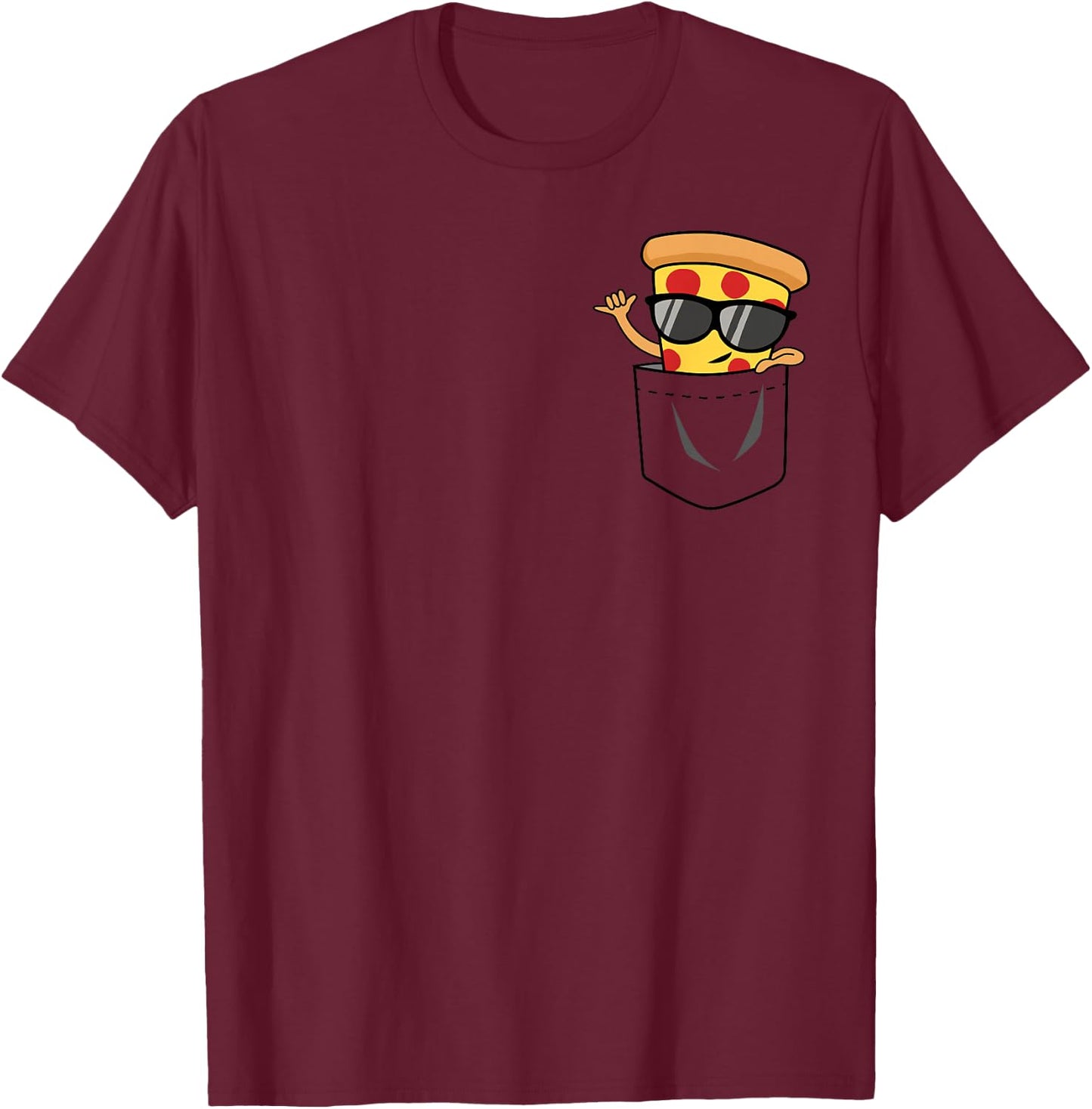 Awesome Pizza in A Pocket T-Shirt - T-Shirt | Maroon