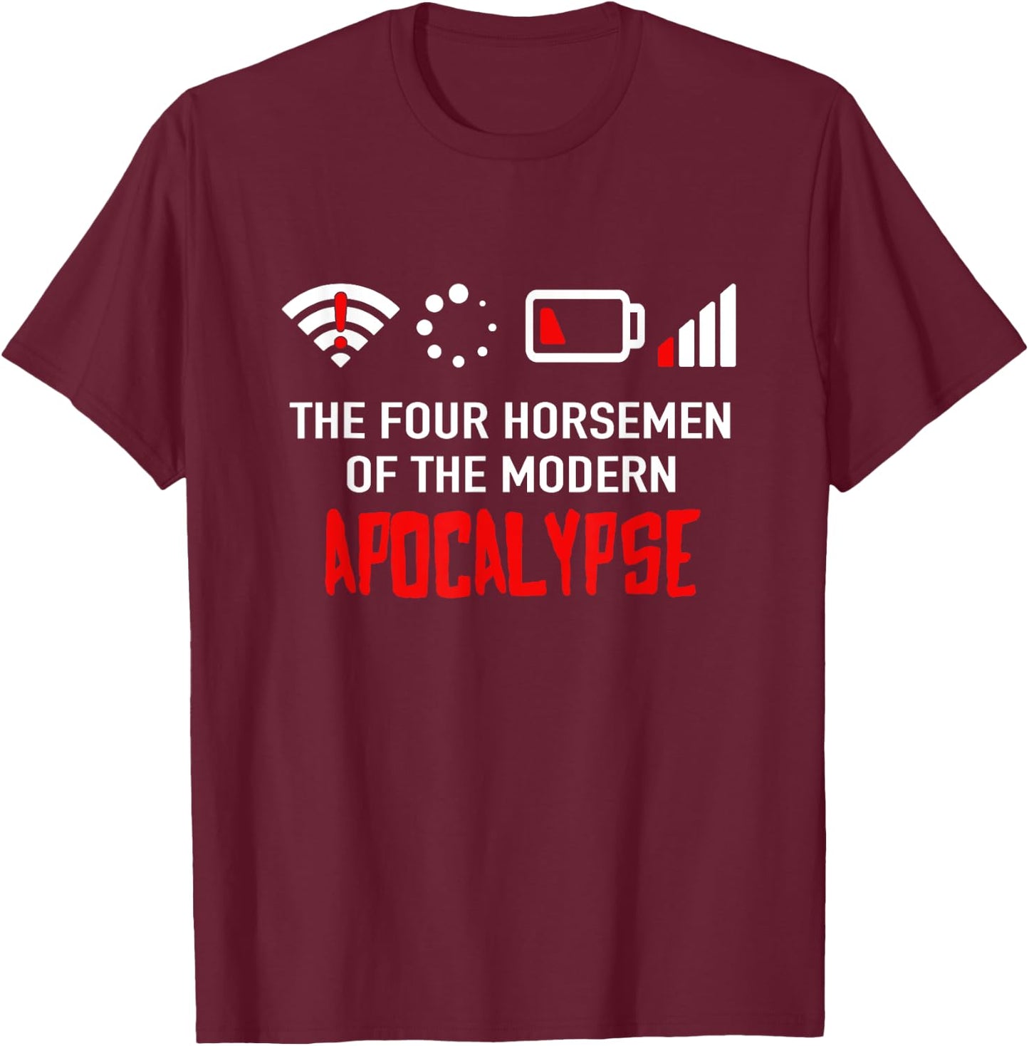 The Four Geeky Horsemen Men Women Kids Gift T-Shirt - T-Shirt | Maroon